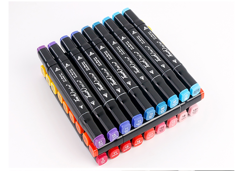 Bộ bút Marker BUDECOR TOUCH COLOR - Tặng sổ vẽ và 2 bút