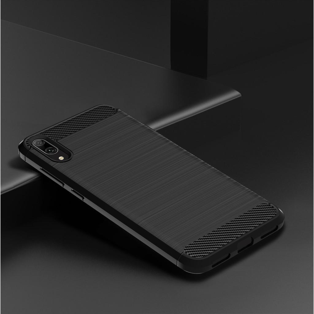 Ốp lưng cho Huawei Y7 Pro 2019 dẻo Carbon phay xước chống sốc chống vân tay