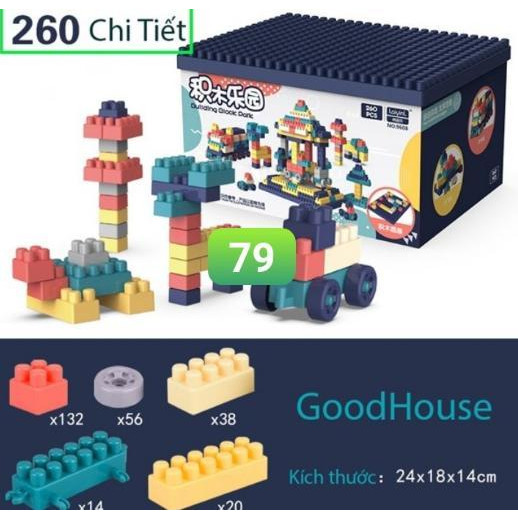 Bộ xếp hình lego 260 chi tiết