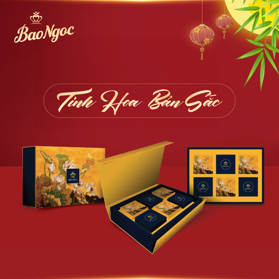 Bánh trung thu cao cấp ,Bộ sưu tập &quot;Tinh Hoa Bản Sắc &quot; Hộp 6 bánh