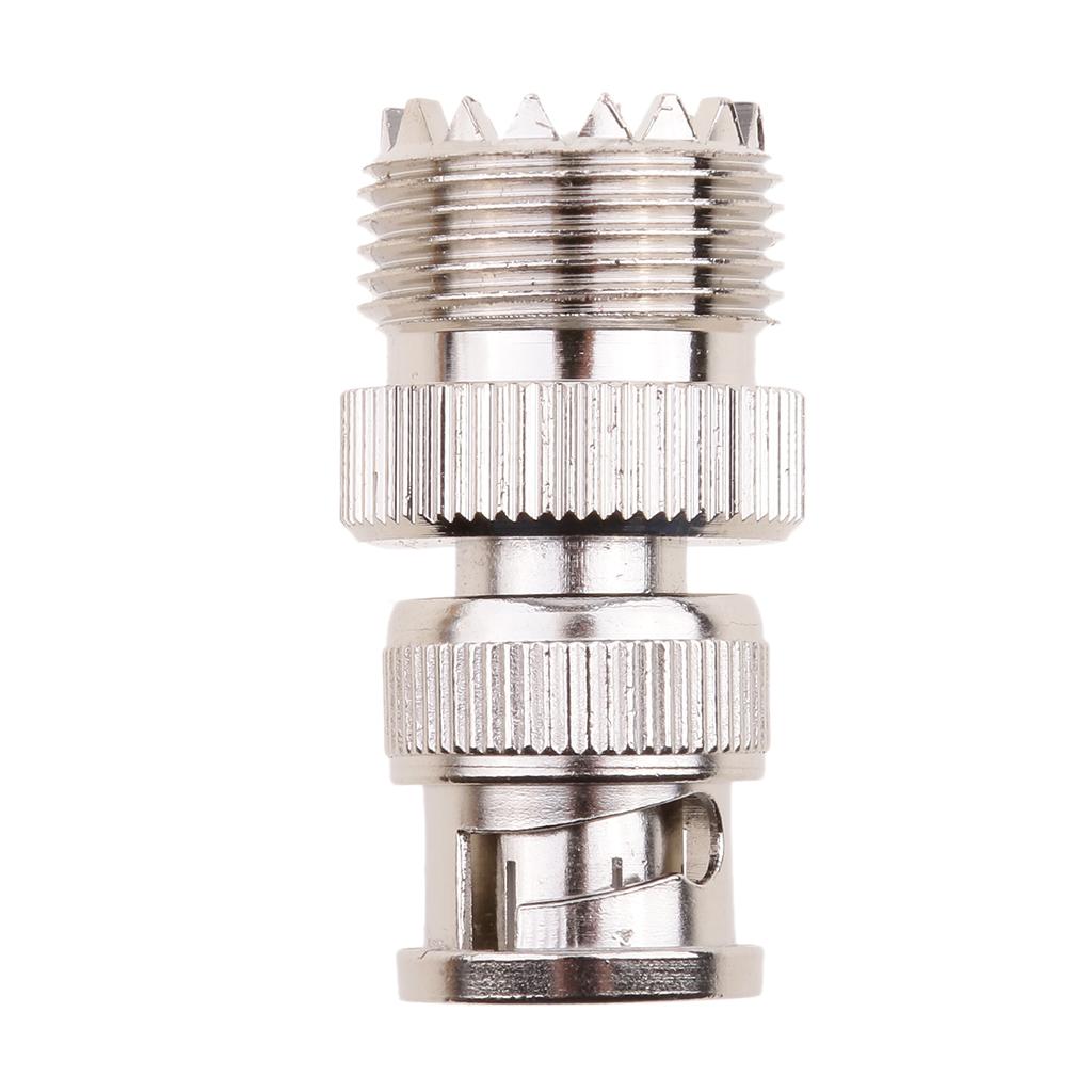 BNC Male to UHF Female Straight RF Coaxial Connector, UHF Female to BNC Male Antenna Adapter