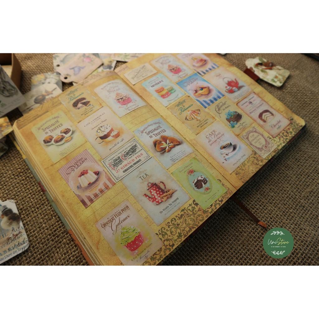 Sticker vinge - sticker phong cách cổ điển retro chủ đề đồ ăn - uni007