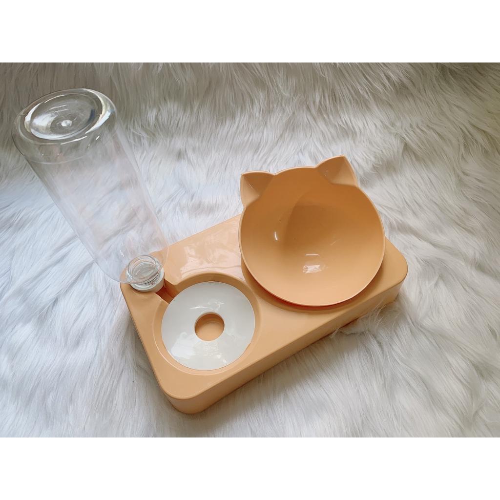 Bát ăn đầu mèo kèm bình nước tự động cho chó mèo, thú cưng được gia công sản xuất tại việt nam siêu rẻ