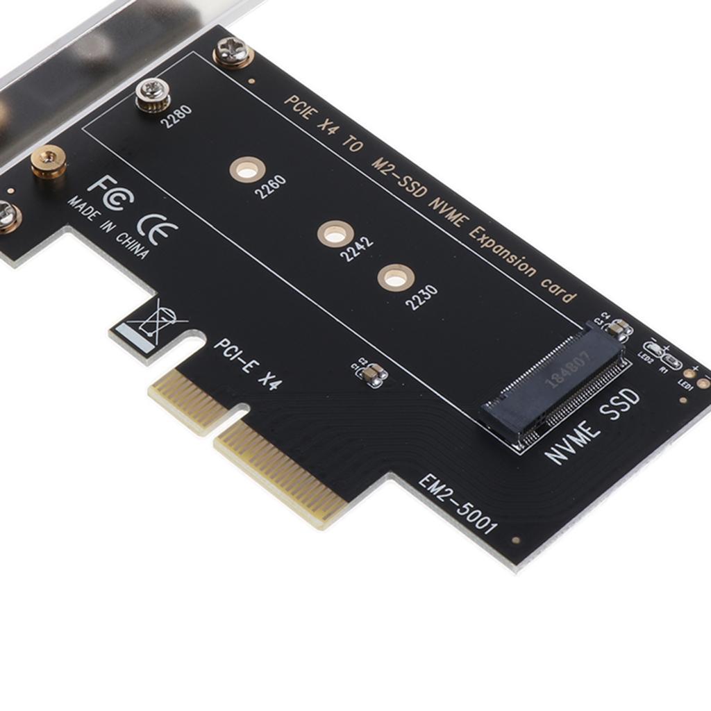 M.2 to PCIE3.0 X4 SSD Adapter M Key Interface Converter Card Full Speed