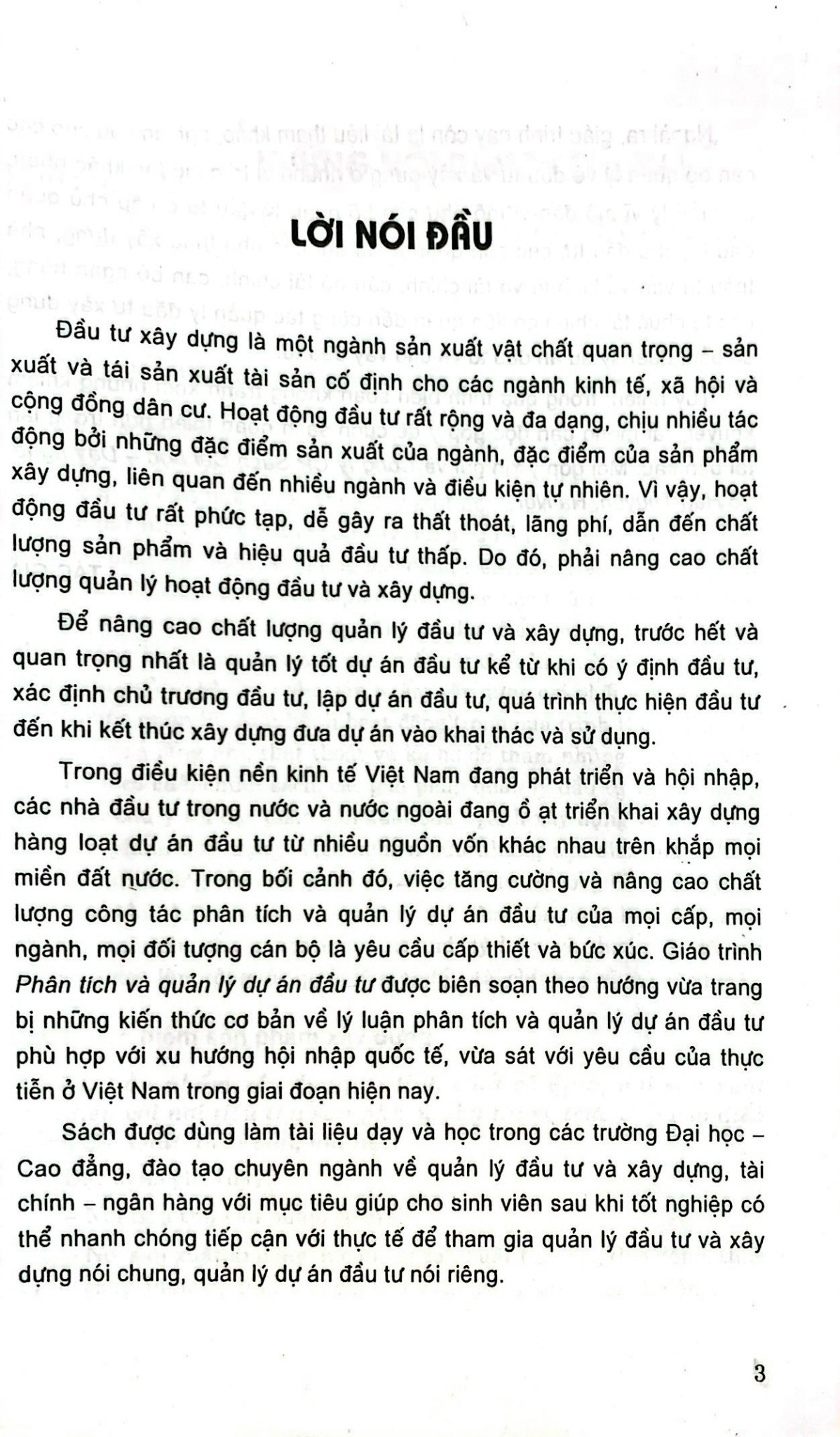 Giáo Trình Phân Tích Và Quản Lý Dự Án Đầu Tư