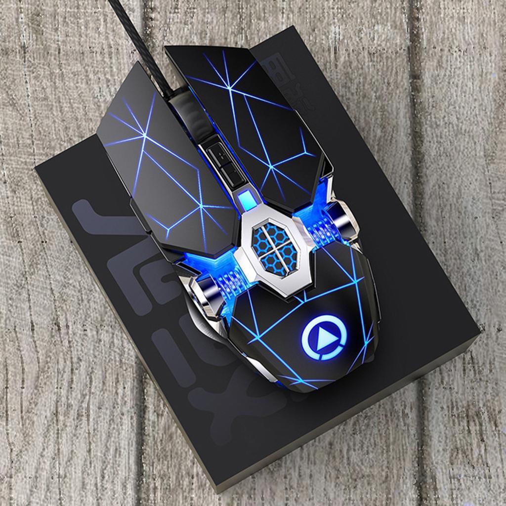 Wired Optical USB Gaming Mouse Game Mice For Computer Laptop Black Mute