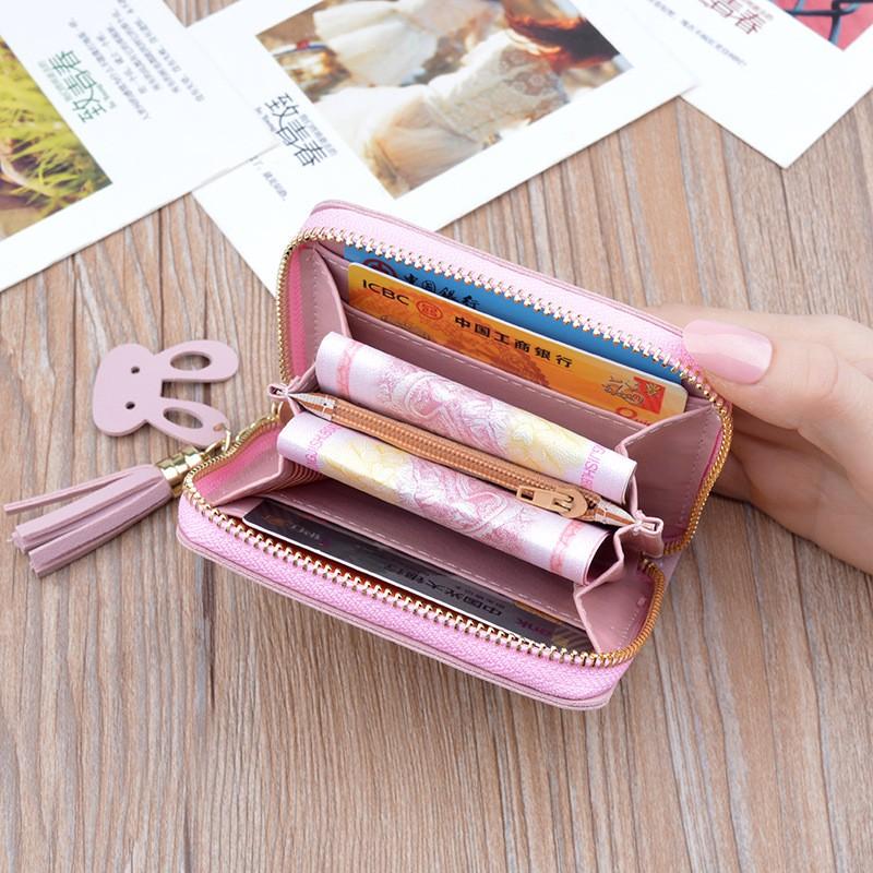 Ví Bóp Nữ Mini Hàn Quốc Da Mềm Họa Tiết Thỏ Đẹp VN15
