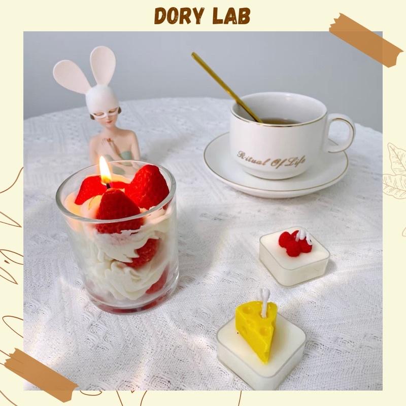 Nến Thơm Ly Tròn Kem Dây Tây Handmade Không Khói Giúp Thư Giãn - Dory Lab