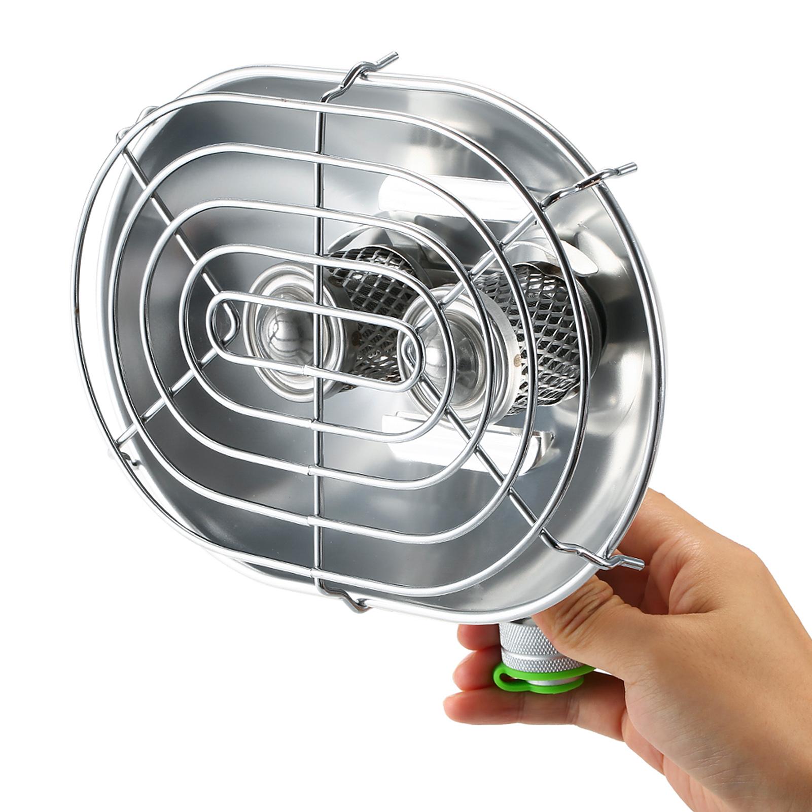 Double Head Outdoor Heater Portable Infrared Ray Camping Heating Stove Warmer Heating Gas Stove with Gas Tank Adapter