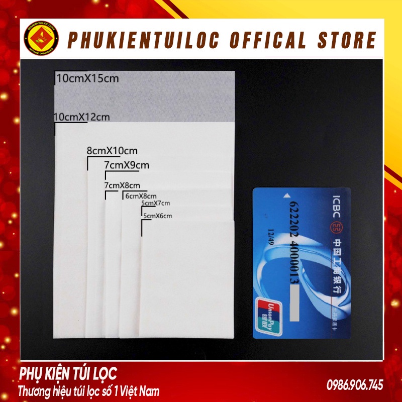 Combo 100 túi lọc giấy không dây hàn nhiệt lọc trà hoa, trà bột, cafe, bột thảo dược... Phukientuilo