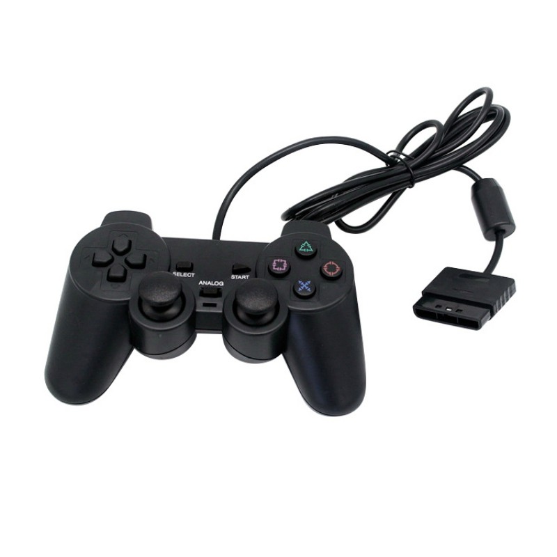 Tay cầm PS2 đen có rung PlayStation PC - miếng lót chuột