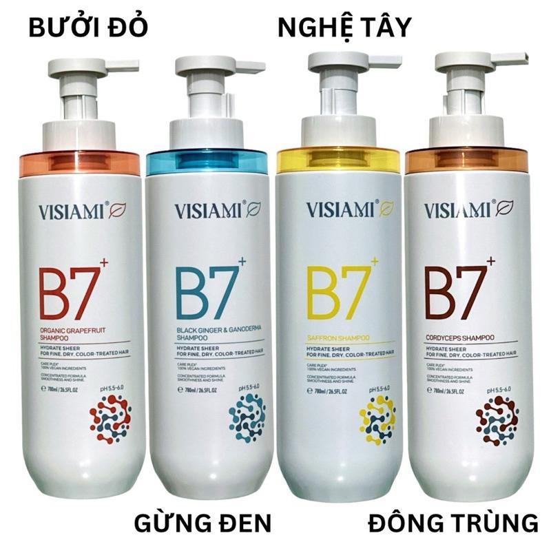 BỘ DẦU GỘI XẢ BIOTIN B7 VISIAMI PHỤC HỒI MỀM MƯỢT GIẢM GÃY RỤNG TÓC - XANH - GỪNG ĐEN