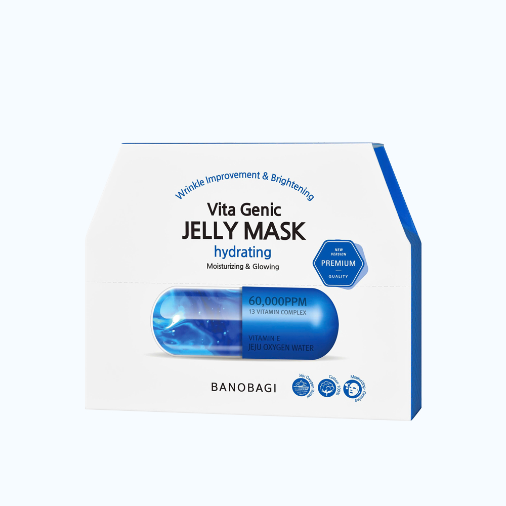 Mặt Nạ BANOBAGI Vita Genic Jelly Mask Hydrating (Xanh Dương) (Hộp 10 miếng)