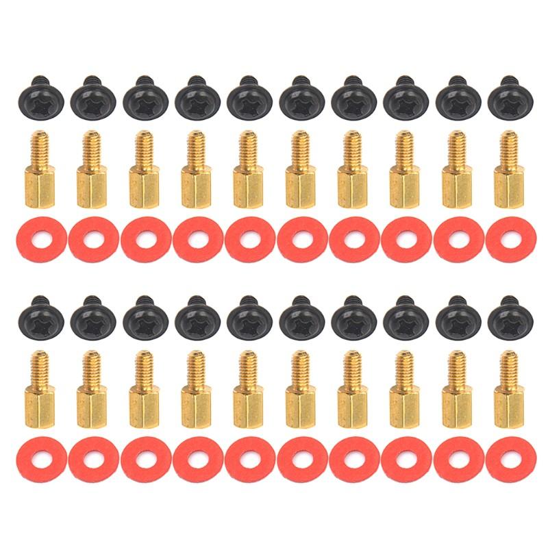 Set 20 Vòng Đệm Màu Đỏ 6.5mm 6-32-m3 Cho Bo Mạch Chủ Máy Tính