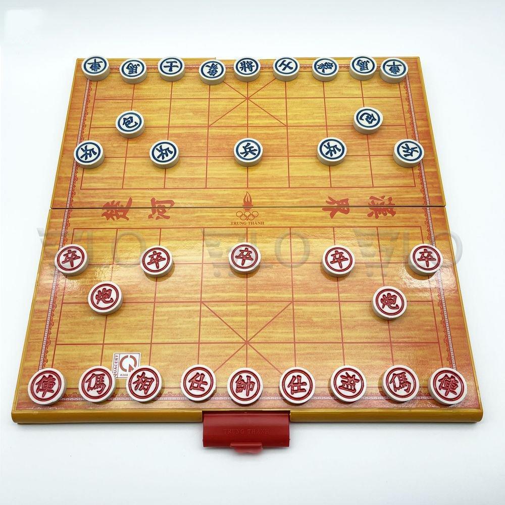 Bộ Cờ Tướng Loại Lớn 42X42Cm Kèm Bàn Cờ Kiêm Hộp Đựng