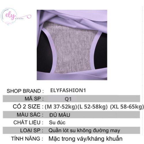 Quần lót cotton nữ đúc su thun lạnh trơn không đường may mặc trong váy dễ thương Q1