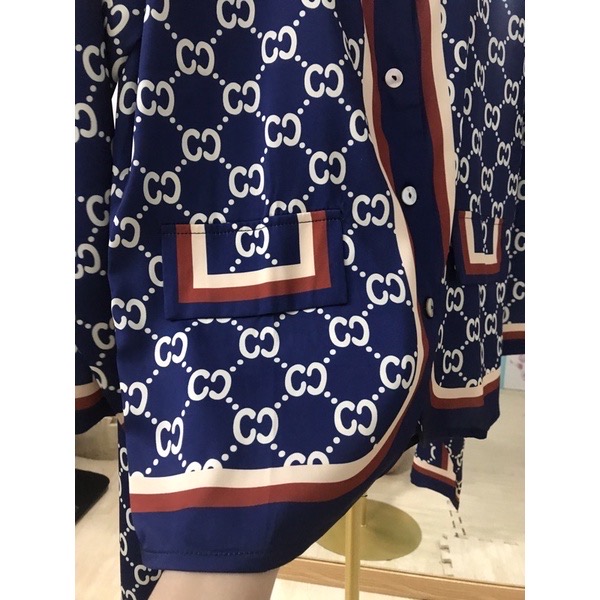 Bộ pijama lụa latin tay dài Cao Cấp - Bộ đồ ngủ GC Xanh thoáng mát, sang chảnh