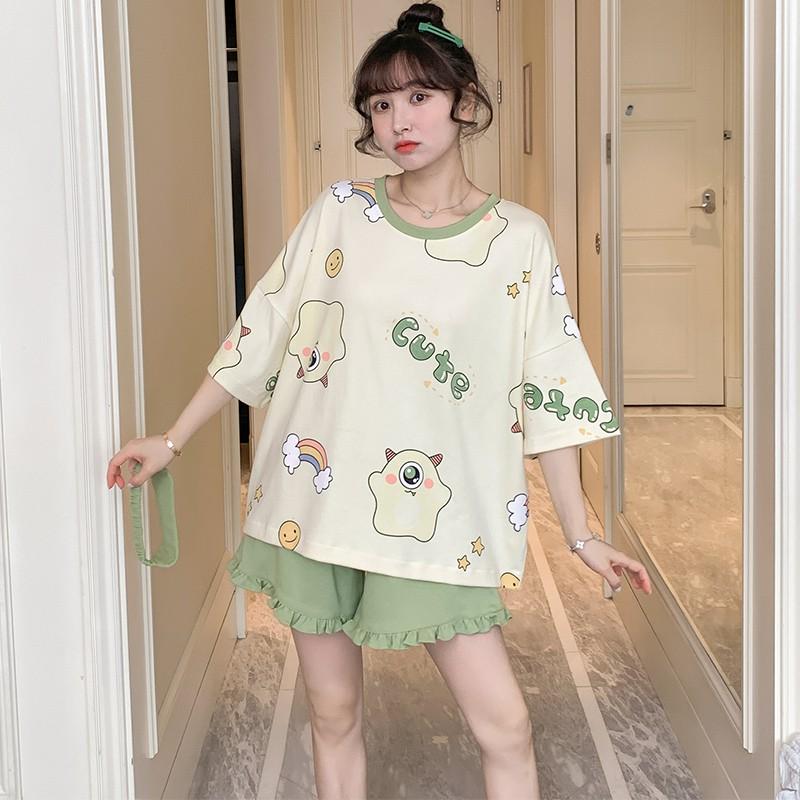 Đồ Bộ Nữ mặc nhà Cotton Form rộng thời trang cho mùa hè- Bộ ngủ - Bộ đồ mặc nhà _ mã BC-04