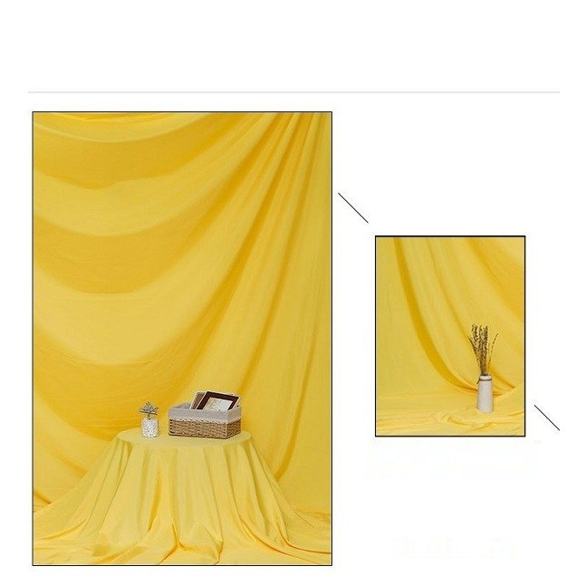 Phông vải đơn sắc vàng 2.9x3m