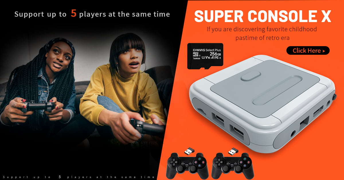 Máy chơi game điện tử 4 nút Super  Console X  +30000 game Hỗ trợ kết nối HDMI - 4K HDR Tay cầm gamer psp SUP - Hỗ trợ WIFI - LAN - Hỗ trợ kết nối 4 tay cầm - Thiết bị chơi game cao cấp ( Phiên bản máy game)