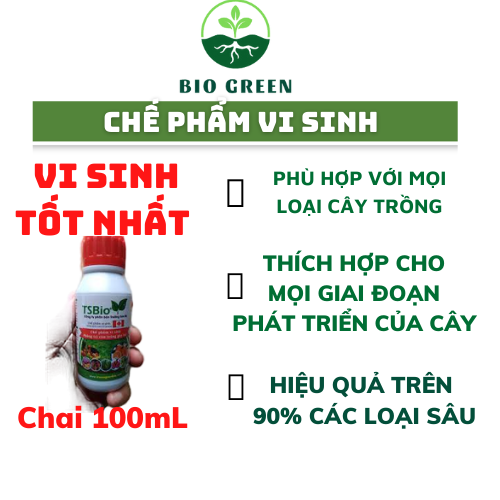 TSBIO 100ml trị nhện đỏ, rệp sáp, sâu vẽ bùa, sâu non, sâu cuốn lá, rệp bọ cánh cứng cho hoa hồng lan sen đá dâu tây