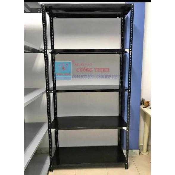 Kệ sắt v lỗ | Mâm sắt màu Đen dài 100cm, rộng 40cm CT4X10Đ