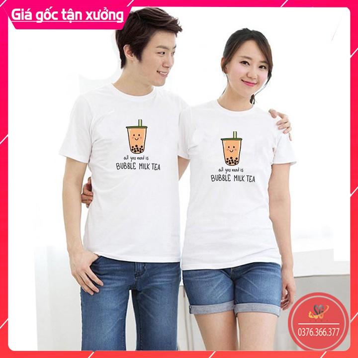 Áo Thun Cặp Đôi Cao Cấp - Thun Cotton - Đủ Size AC108T