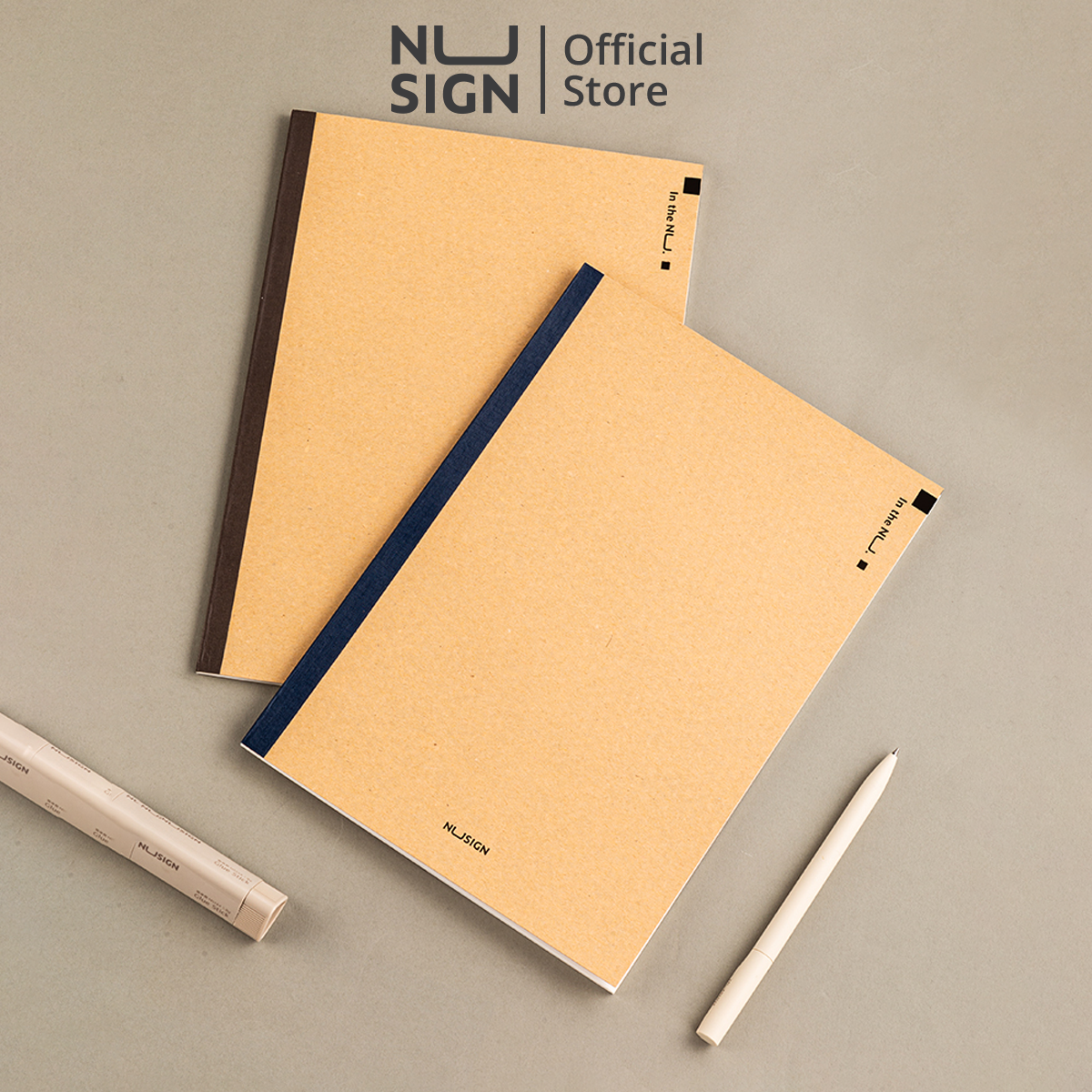 Sổ tay ghi chép khâu gáy vintage cao câp Nusign - Giấy kẻ ngang 40 trang khổ A5 / B5 - Phù hợp làm sổ planner kế hoạch học tập, sổ nhật kí, tập vở ghi chép - NS295 NS296