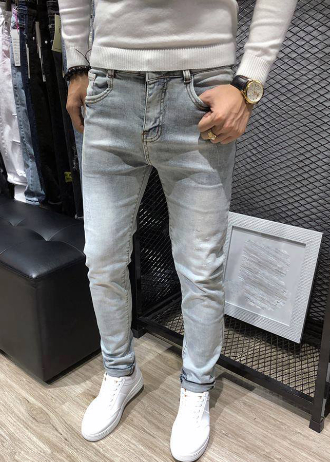 Quần Bò Nam Wash Bạc Chất Mịn JEANBAC03