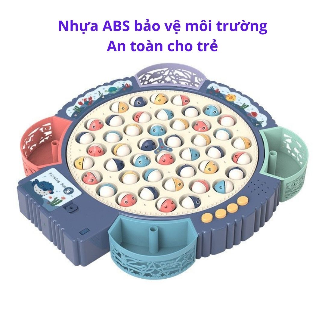 Bộ đồ chơi câu cá có nhạc trẻ em Tặng kèm pin - Trò chơi giáo dục cho bé trai và bé gái