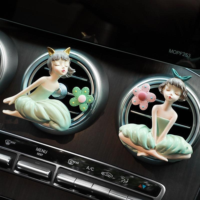 Kẹp Khuếch Tán Nước Hoa Hình Cô Gái Phong Cách Bắc Âu Trang Trí Nội Thất Xe Hơi