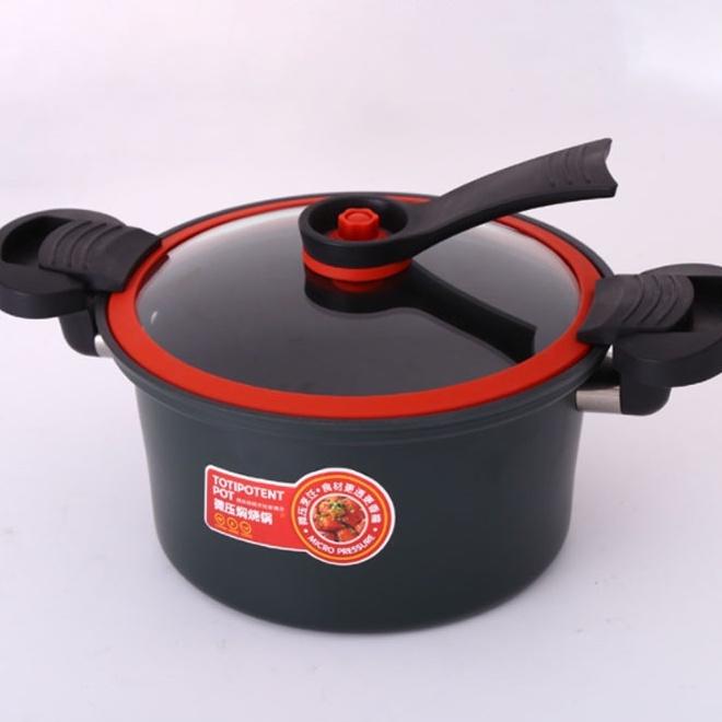 Nồi áp suất, Nồi hầm cháo, Kho cá đa năng mini totipotent pot 3.5L dùng cho mọi loại bếp từ, bếp gas, bếp hồng ngoại