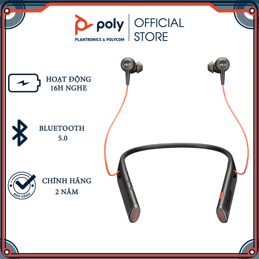 Tai Nghe Nhét Tai Poly Voyager 6200 UC Bluetooth 5.0 Hàng Chính Hãng