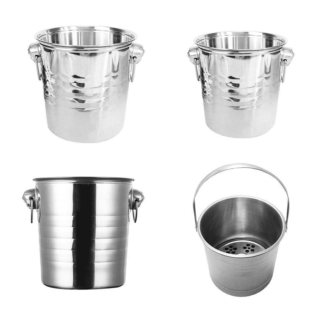 Stainless Steel Ice Bucket Wine Cooler Champagne Cooler Indoor Outdoor L