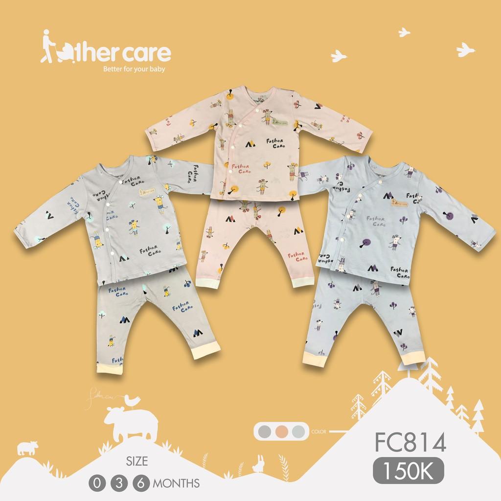 Bộ Quần áo FatherCare Cài lệch bo Dài - Chuột Ballet FC814