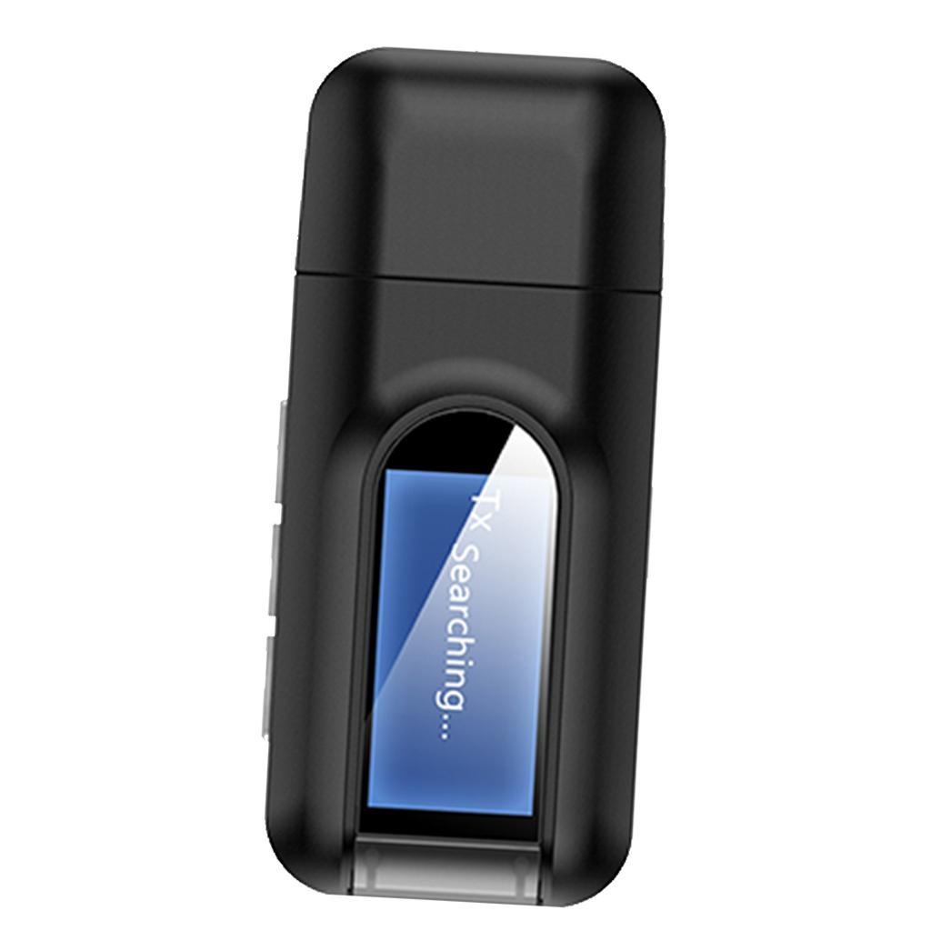 2x USB 5.0 Audio Transmitter LCD Display Dongle for PC TV Car