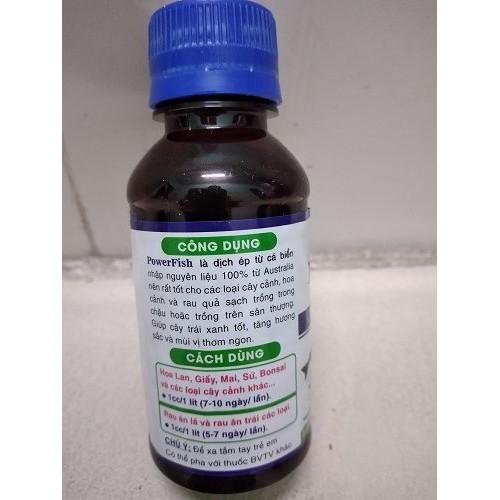 Phân bón lá đa trung lượng POWER FISH dịch ép từ cá biển nhập khẩu từ Úc - chai 100ml