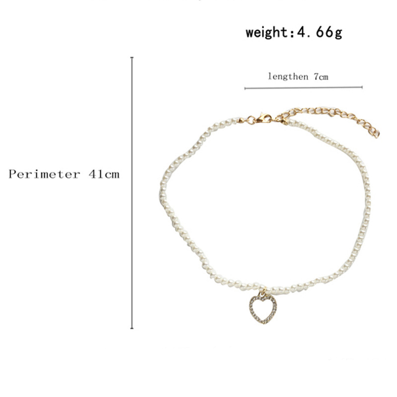 Vòng cổ choker hợp kim đính hạt xinh xắn