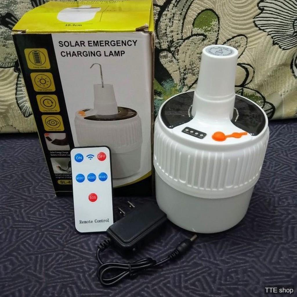 Bóng Đèn Tích Điện 100w Có Điều Khiển Từ Xa Và Tấm Năng Lượng Mặt Trời A01
