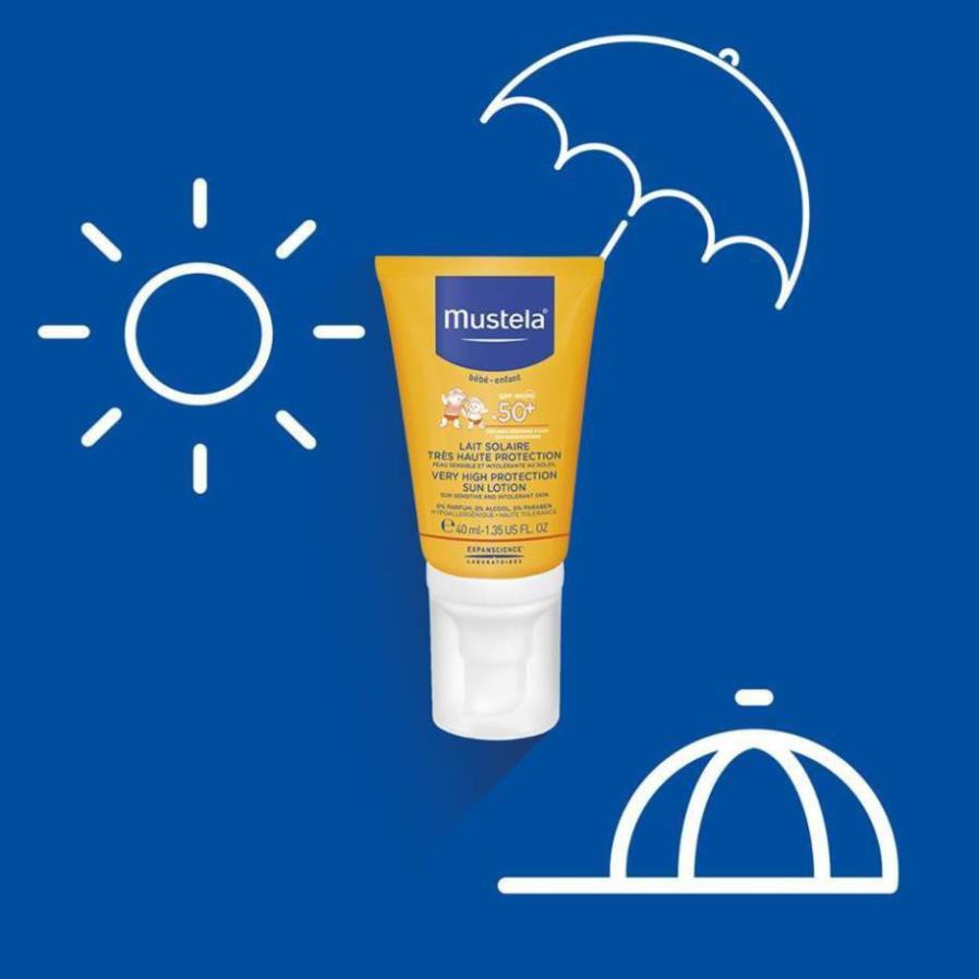 Mustela kem chống nắng - Very High Protection Sun Lotion SPF 50+ 40ML