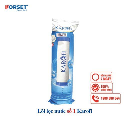 Combo lõi lọc thô 123 Karofi với lõi số 2 Cation Resins T33 chính hãng Dùng cho các máy N-e117, N-e118 - Hàng Chính Hãng