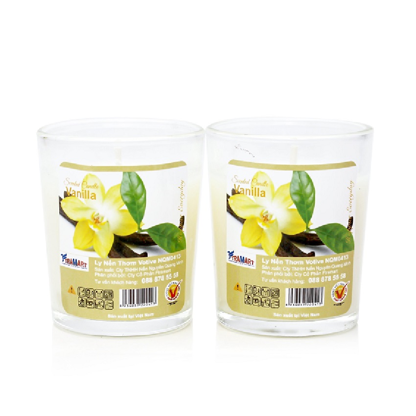 Hộp 6 ly nến thơm votive Miss Candle FTRAMART NQM0413 Vanilla
