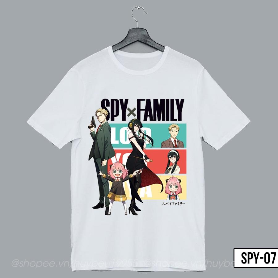 Áo thun Spy x Family, áo phông Anya, Loid, Yor anime Spyxfamily unisex chất liệu cotton thoáng mát