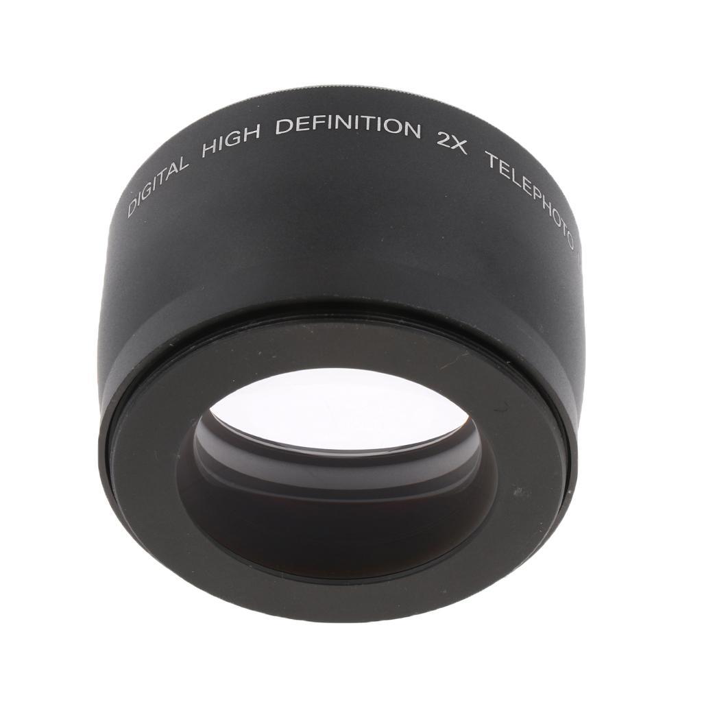 2pcs Universal 2x 58mm Telephoto Lens for Canon Rebel T6 T7I T5 T5I 40D 20D XSI