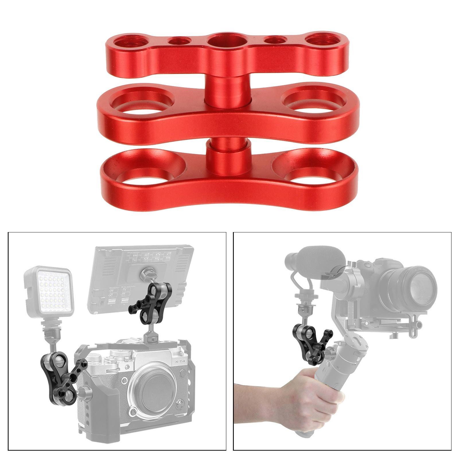 Aluminum Standard 1" Ball Clamp for Underwater Diving Light Arm System red