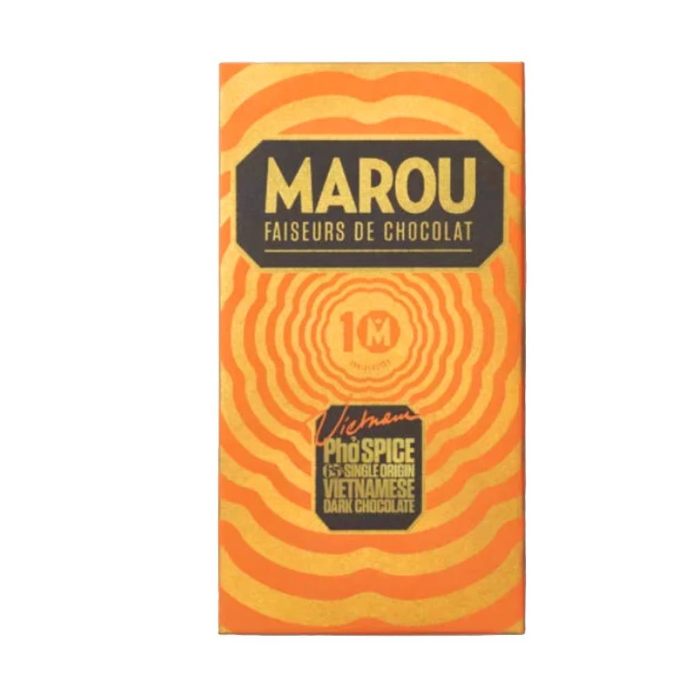 Sô cô la Đen 65% MAROU Gia vị Phở - Dark chocolate Pho Spice 80g