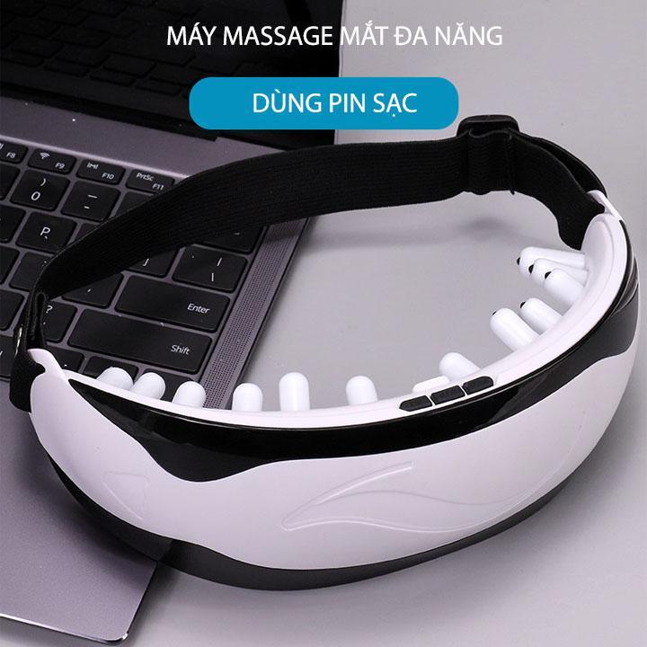 Máy massage mắt rung với 22 đầu từ tính, dùng pin sạc