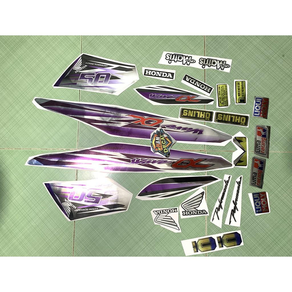 Tem wave 50 S tím bạc crom 2006-2021