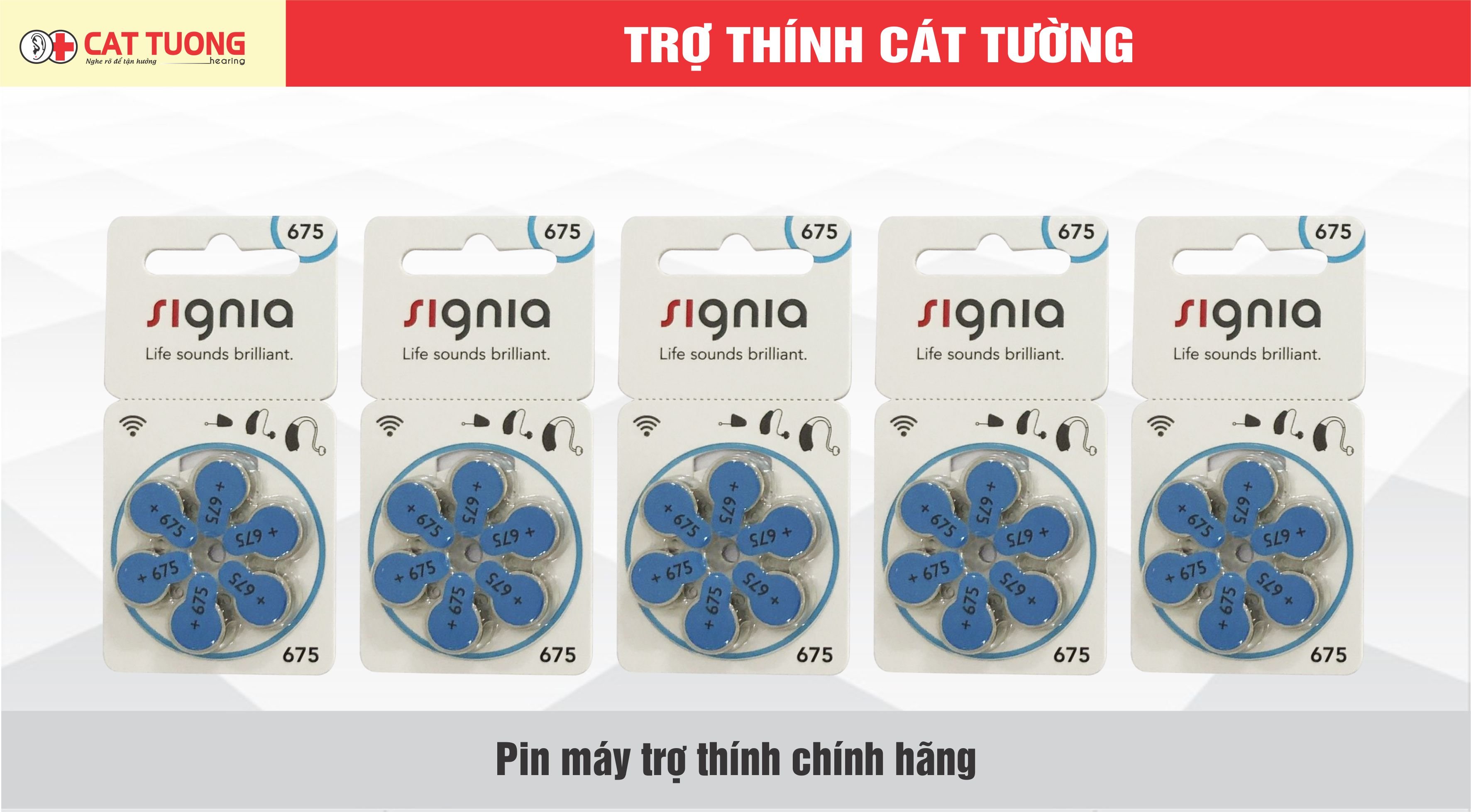 PIN MÁY TRỢ THÍNH ( pin 675 ) - Hàng chính hãng SIGNIA ( SIEMENS ), dùng cho tất cả các loại máy trợ thính sau tai SP