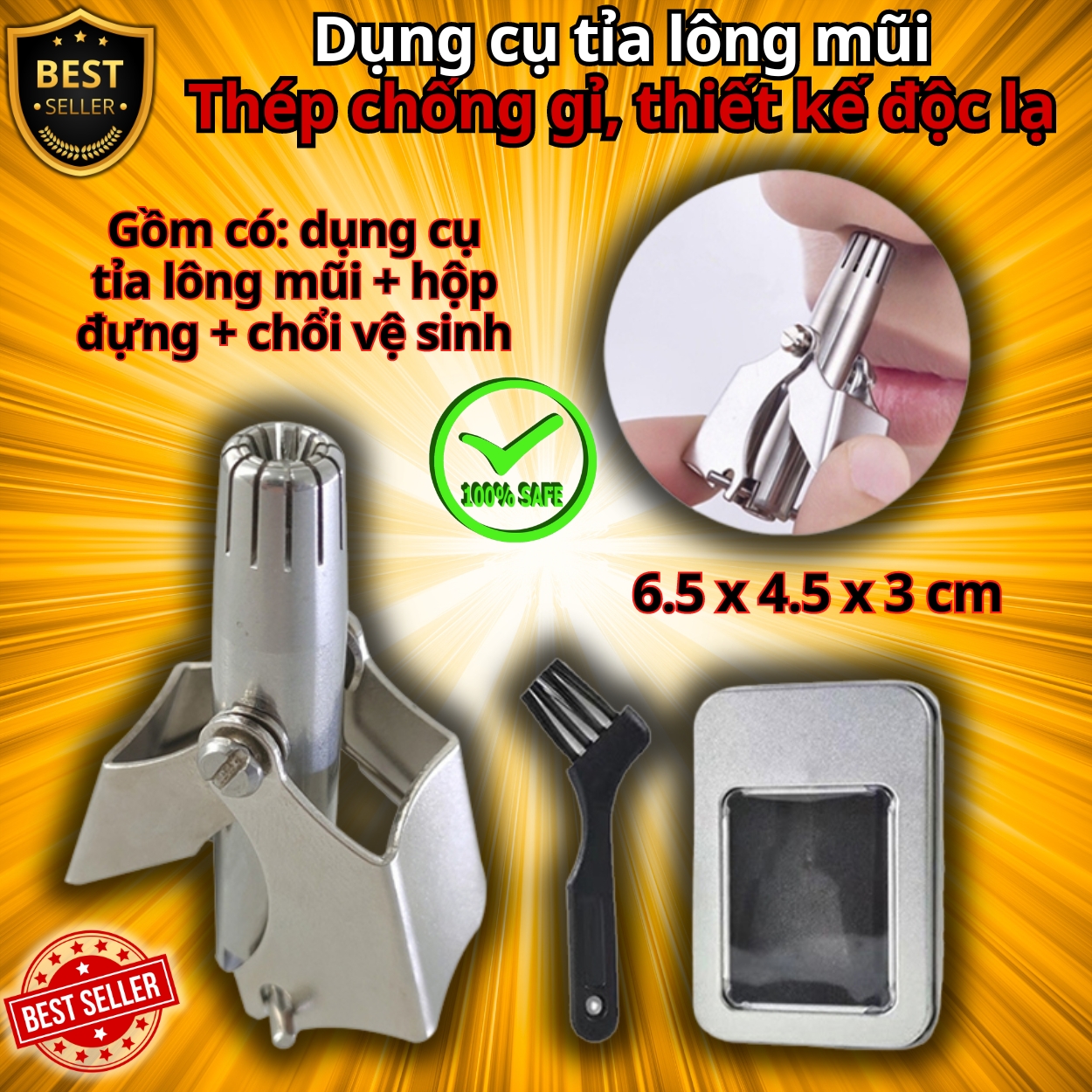 Bộ dụng cụ cắt móng tay 12 chi tiết làm bằng thép không gỉ cao cấp – Dụng cụ vệ sinh mini, tỉa lông mũi độc đáo D Danido
